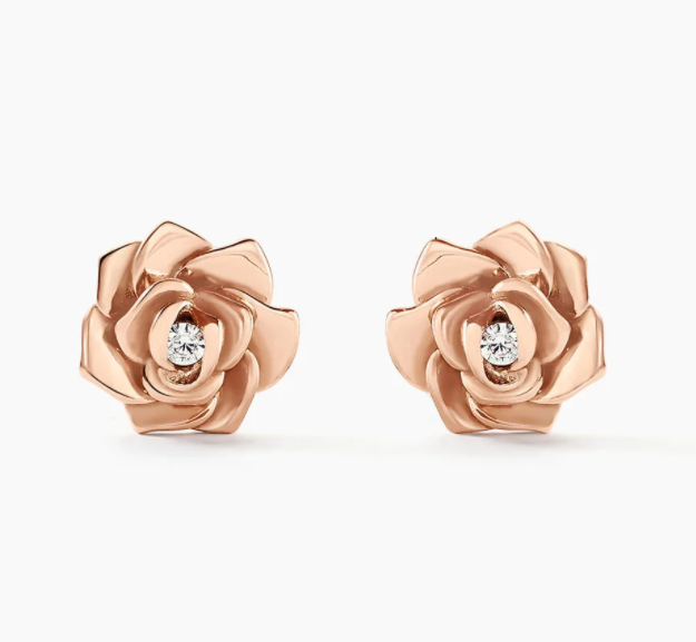 Boucles D'oreilles Puces Jannea Argent Rose