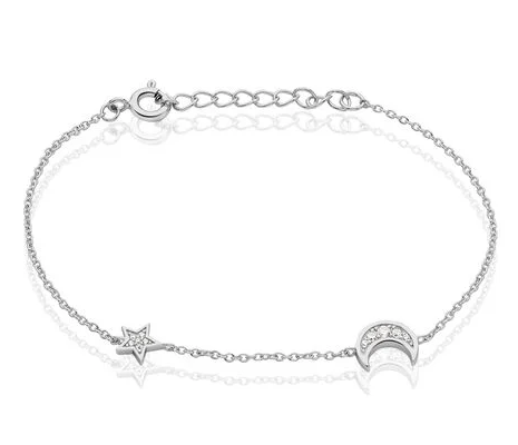 Bracelet à lune et étoile