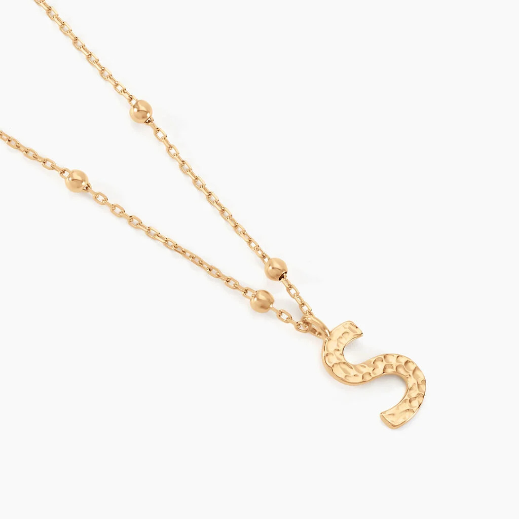 Collier Plaqué Or Jaune Lettra