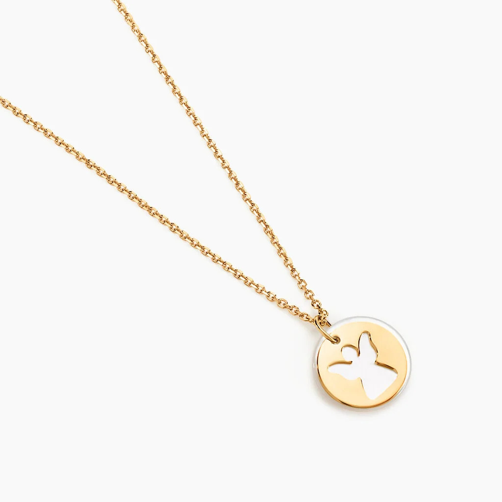 Collier Or Jaune Nacre Ange