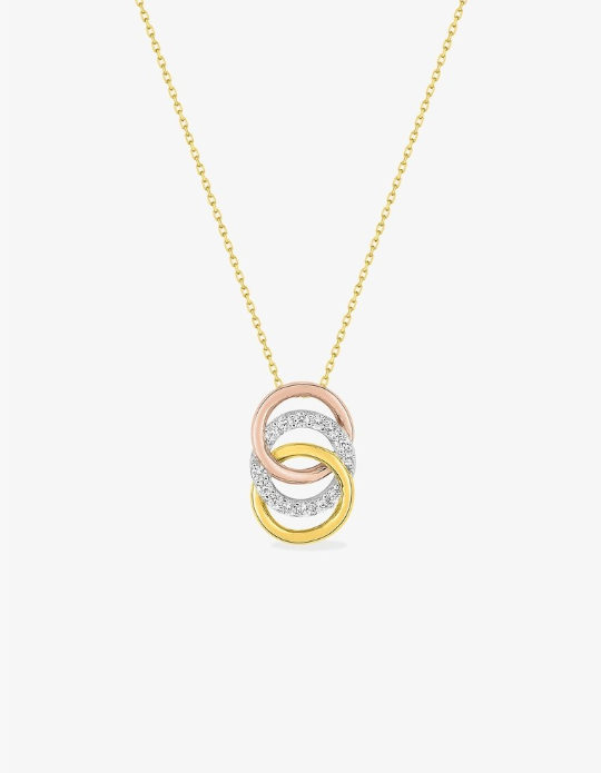 Collier Alexine Or Jaune Zirconium